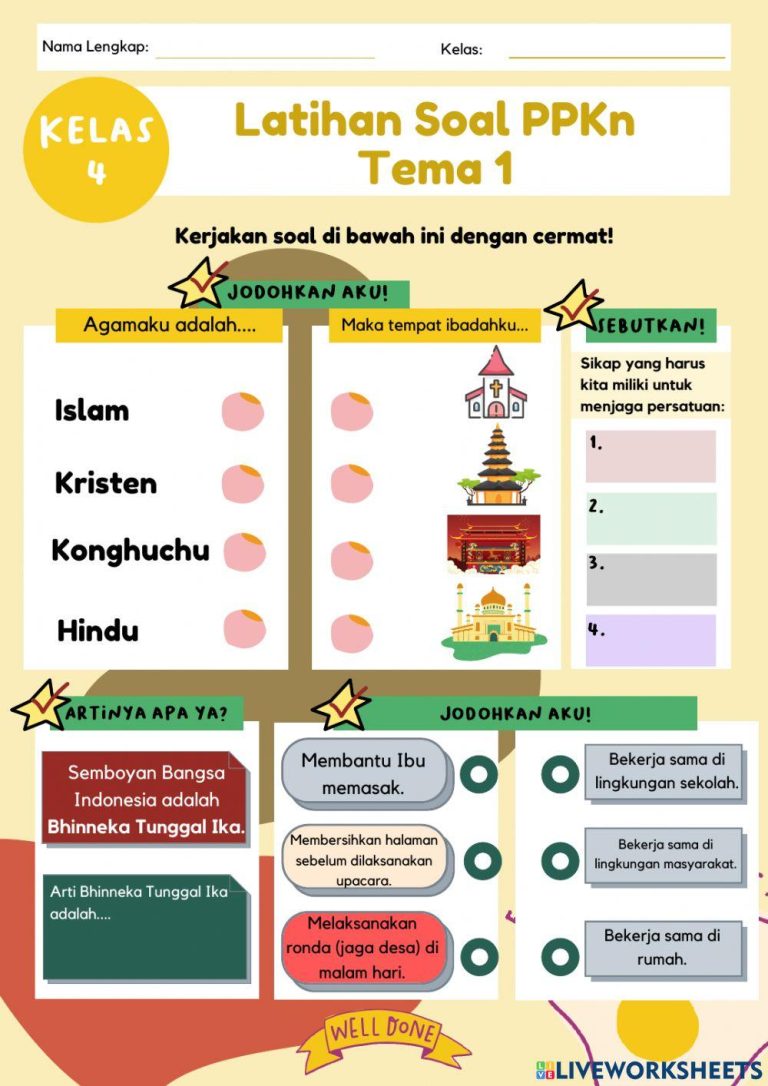 15 Latihan Soal PKN Kelas 4 Tema 1 yang Sering Keluar Saat Ujian Sekolah Tahun 2026