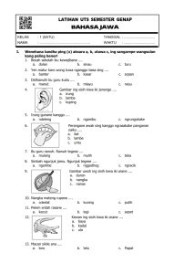 Soal Pts Bahasa Jawa Kelas 2 Semester 2 - Piffle me