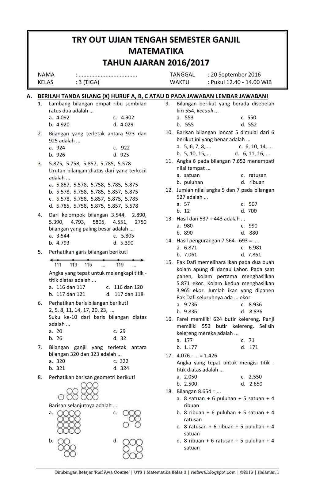 7 Rahasia Nilai Sempurna dengan Latihan Contoh Soal Matematika Kelas 3 SMP Semester 1 7 Rahasia Nilai Sempurna dengan Latihan Contoh Soal Matematika Kelas 3 SMP Semester 1