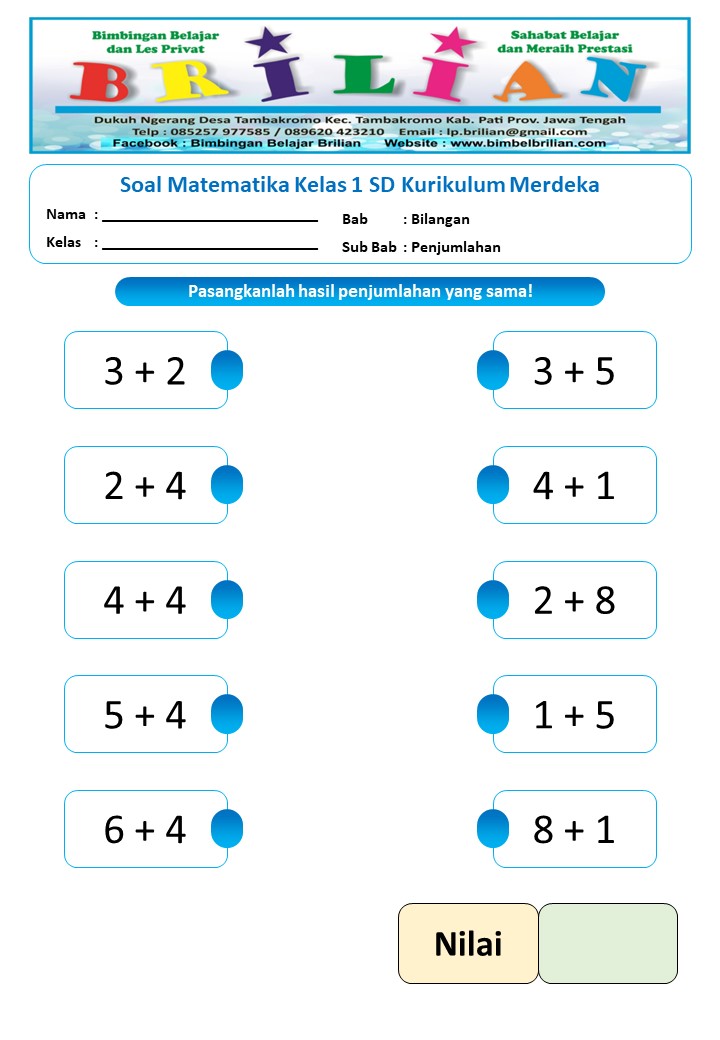 pelajaran matematika kelas 1 sd semester 1 Soal matematika kelas 3 sd