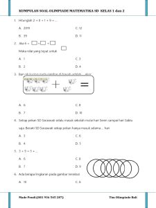 Soal Olimpiade Matematika Sd Dalchaebi