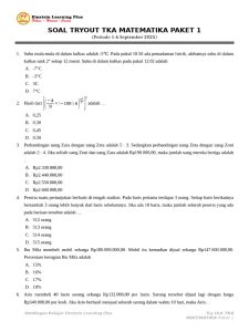 Soal Tka 9 SMP Matematika Paket 1 PDF