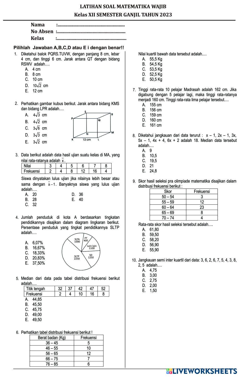 Ternyata Ini Rahasia Kuasai Soal Matematika Wajib Kelas 12 Semester 1 Ala Aplikasi Jepang