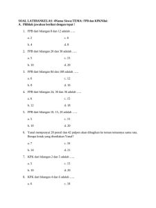 Soal Latihan FPB dan KPK Kelas 4 PDF