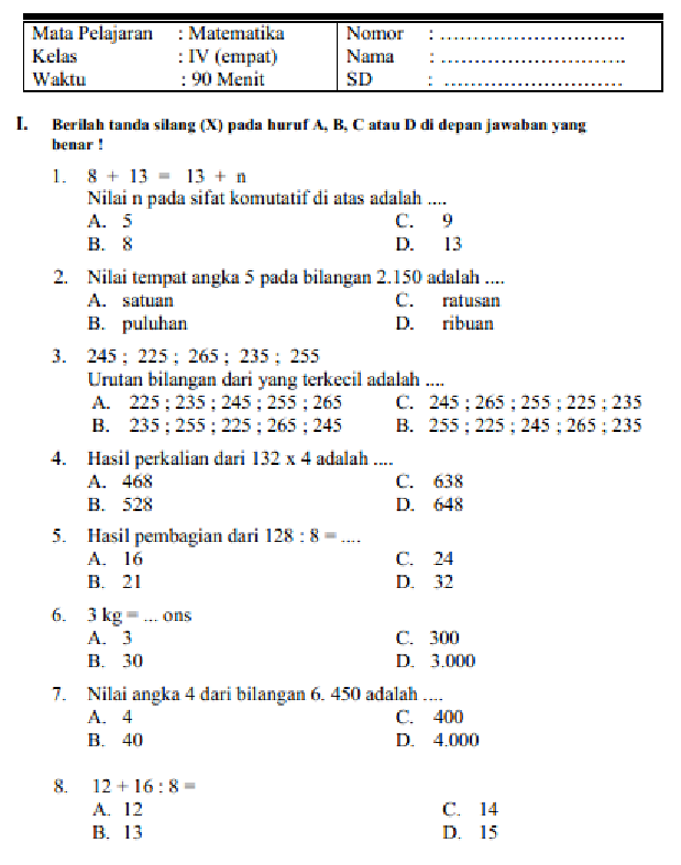 Terbongkar Kunci Jawaban Contoh Soal Matematika Kelas 8 Semester 1 Bab 3 Wajib Tahu Sebelum UAS 2026