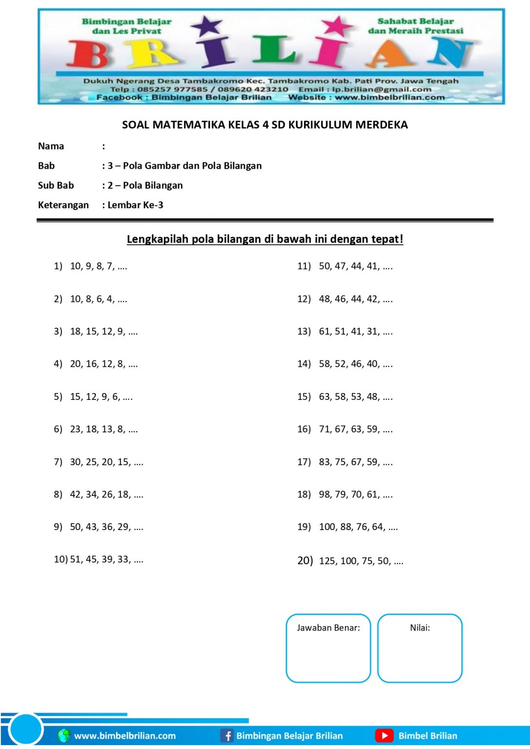 Panduan Lengkap Contoh Soal Ujian Matematika Kelas 4 SD Semester 2 Panduan Lengkap Contoh Soal Ujian Matematika Kelas 4 SD Semester 2