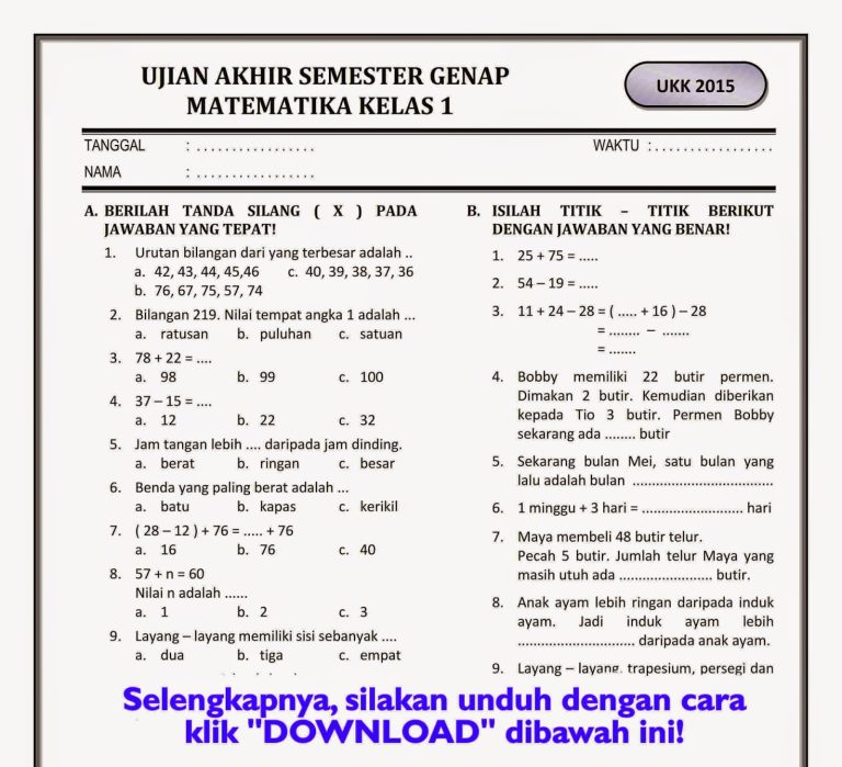 5 Fakta Mengejutkan Contoh Soal HOTS SD Kelas 4 Semester 1 yang Jarang Diketahui Guru 5 Fakta Mengejutkan Contoh Soal HOTS SD Kelas 4 Semester 1 yang Jarang Diketahui Guru