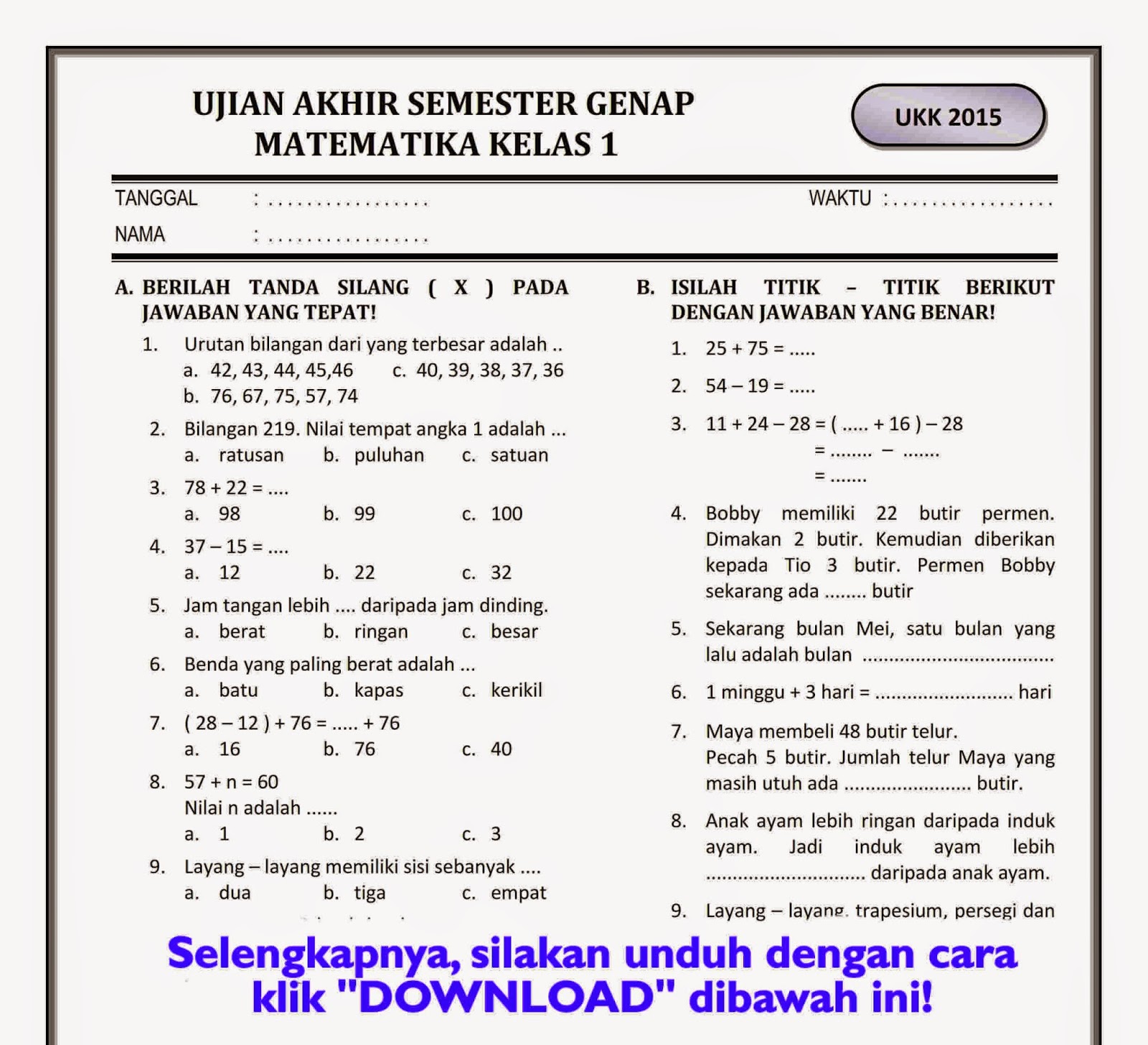 5 Fakta Mengejutkan Contoh Soal HOTS SD Kelas 4 Semester 1 yang Jarang Diketahui Guru 5 Fakta Mengejutkan Contoh Soal HOTS SD Kelas 4 Semester 1 yang Jarang Diketahui Guru