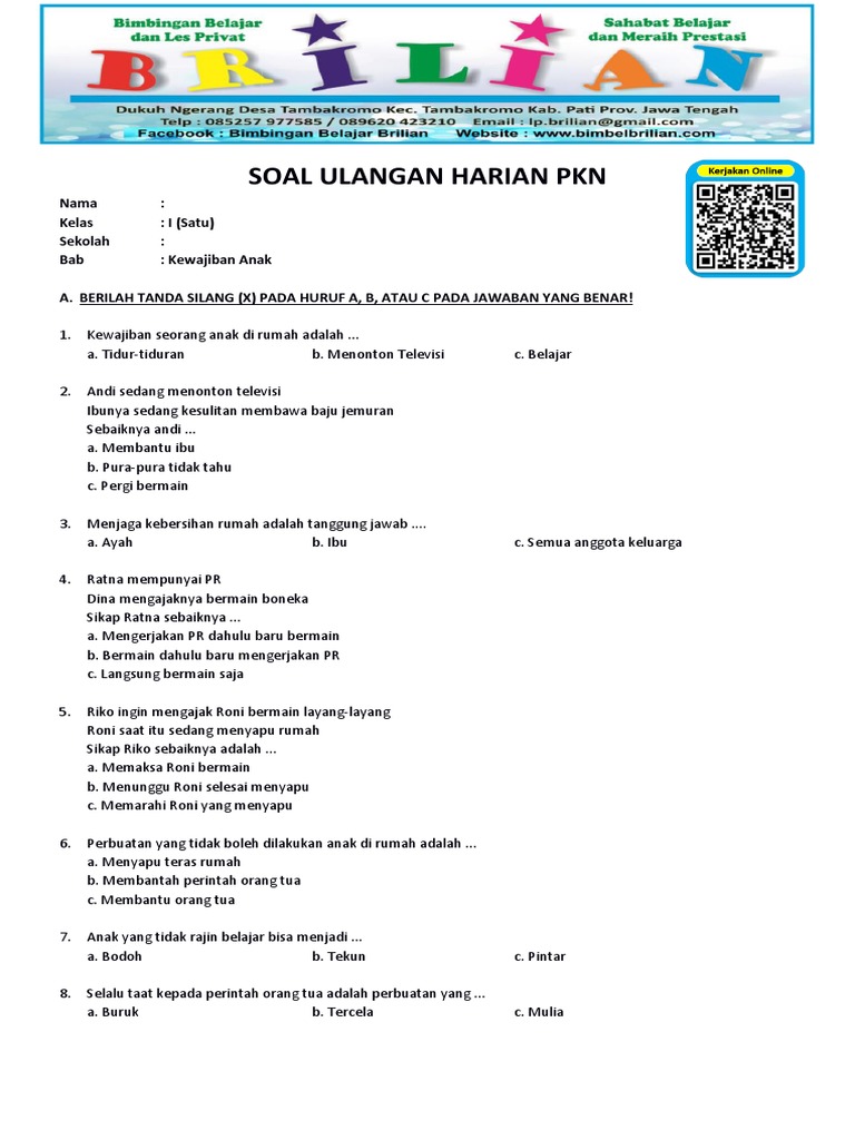 Akhirnya Terungkap 5 Contoh Soal HOTS PKN Kelas 4 SD yang Wajib Dikuasai Siswa