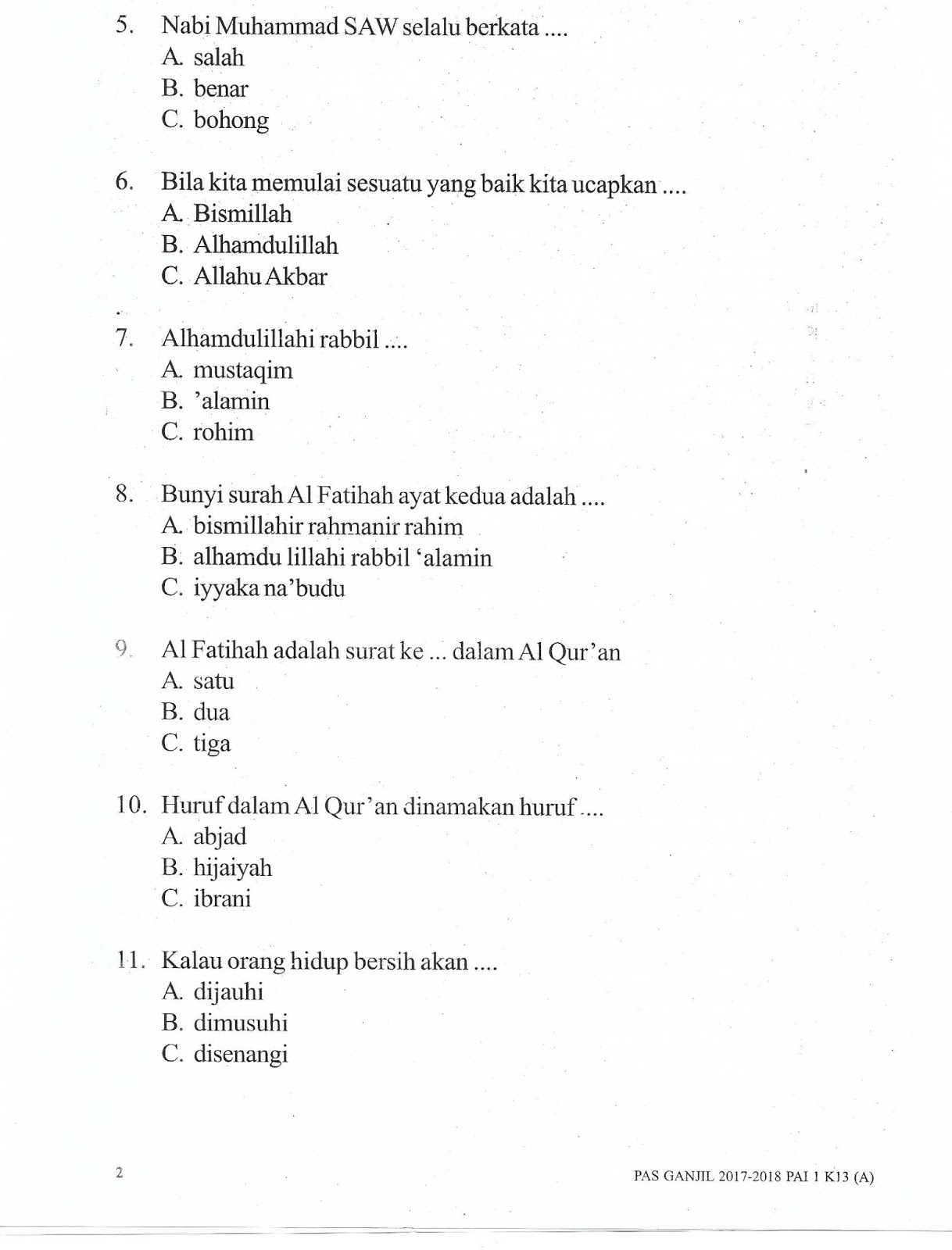 7 Rahasia Contoh Soal Soal Agama Islam Kelas 7 Semester 1 Wajib Diketahui Sebelum Ujian!