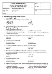 soal agama semester 2 ulangan semester pai DOCX