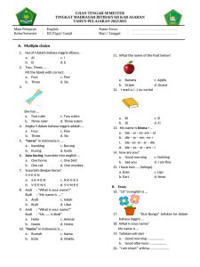 Kamus Bahasa Indonesia Kelas 4 Soal UAS PAS Semester 1 2025