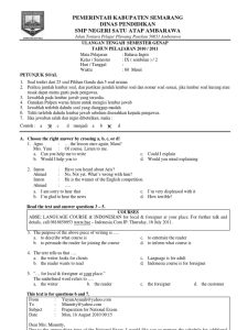 Soal Ujian Sekolah Bahasa Indonesia Kelas 12 Pdf Dalchaebi