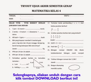 Wajib Tahu Sebelum Terlambat: Kertas Soal Ujian UKK Kelas 4 Berserta Jawaban yang Banyak Dicari