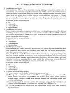 Jawaban Soal Bahasa Indonesia Kelas 9 Semester Ganjil