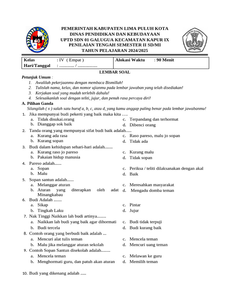 Rahasia Lulus Nilai Sempurna dengan Kumpulan Soal PTS Tema 4 Kelas 4 Terbaru Rahasia Lulus Nilai Sempurna dengan Kumpulan Soal PTS Tema 4 Kelas 4 Terbaru