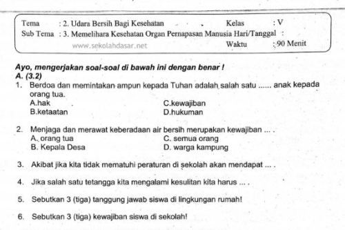 Rahasia Lulus Ujian Ternyata Gunakan Contoh Soal Kurikulum 2013 Kelas 5 Tema 2 Ini