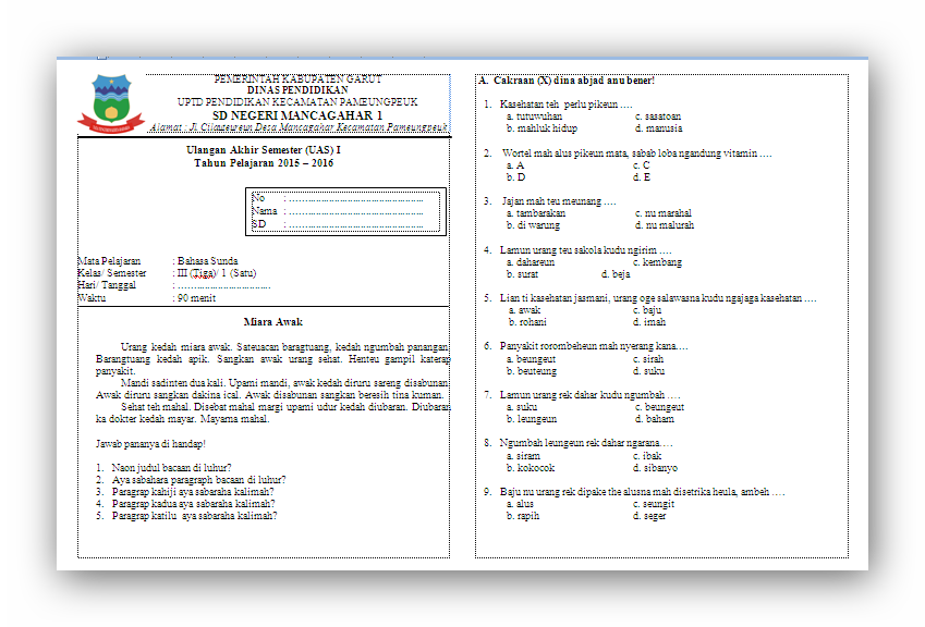 Rahasia Sukses Menjawab Soal UAS Kelas 3 KTSP Bahasa Agar Nilai Anak Melejit Tinggi Rahasia Sukses Menjawab Soal UAS Kelas 3 KTSP Bahasa Agar Nilai Anak Melejit Tinggi