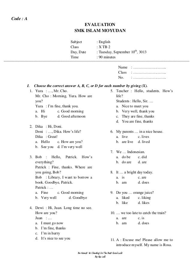 Wajib Tahu Rahasia Skor Tinggi dengan Contoh Soal Soal Bahasa Inggris Kelas 10 Semester 1